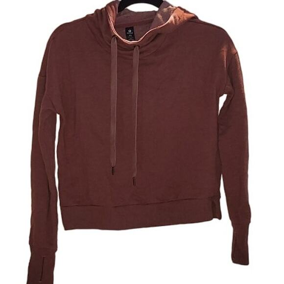 90 Degrees by Reflex Stonewashed Cropped Hoodie Sweater - Size XS - Picture 1 of 4